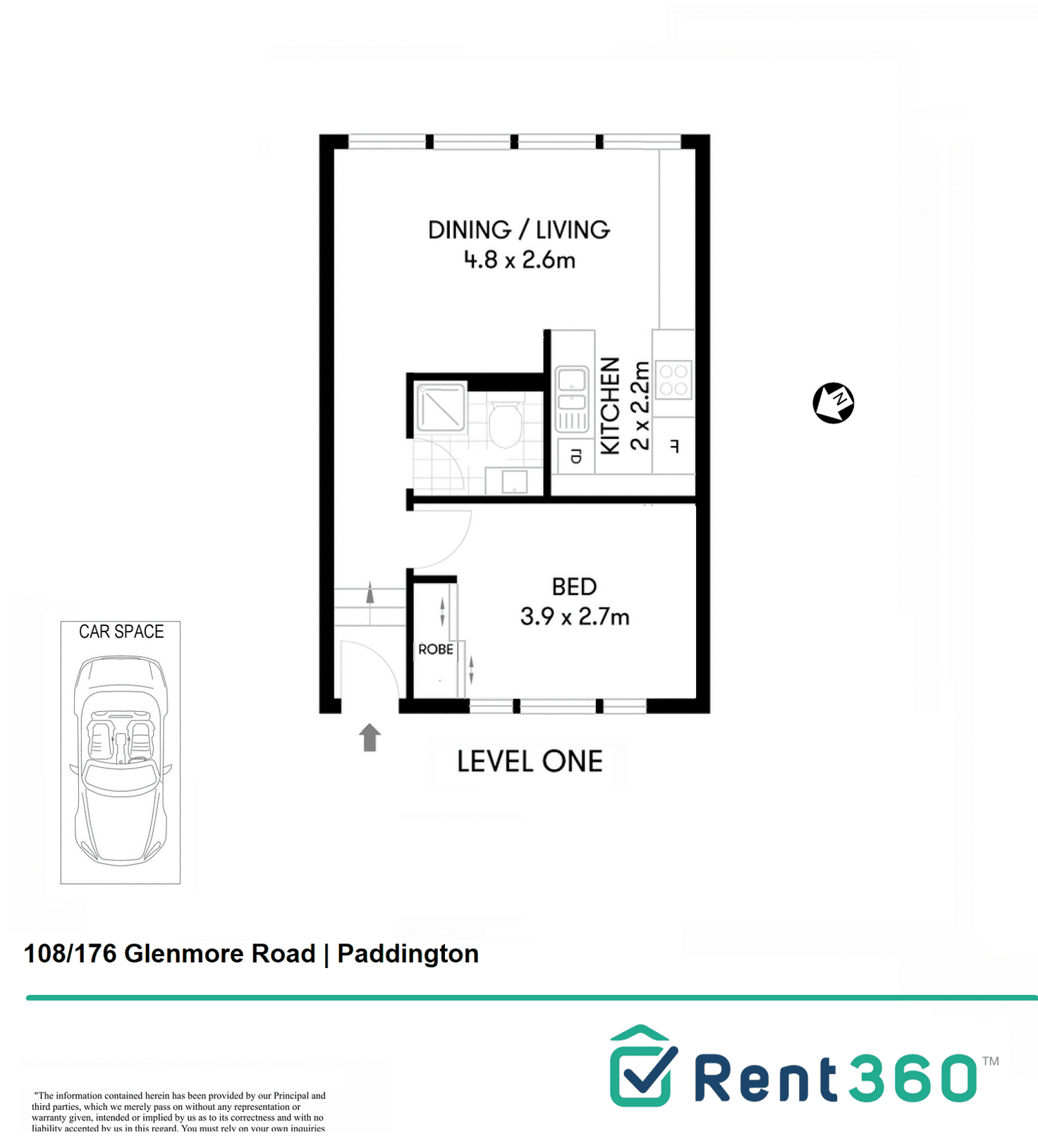 Floorplan of Homely apartment listing, 108/176 Glenmore Road, Paddington NSW 2021