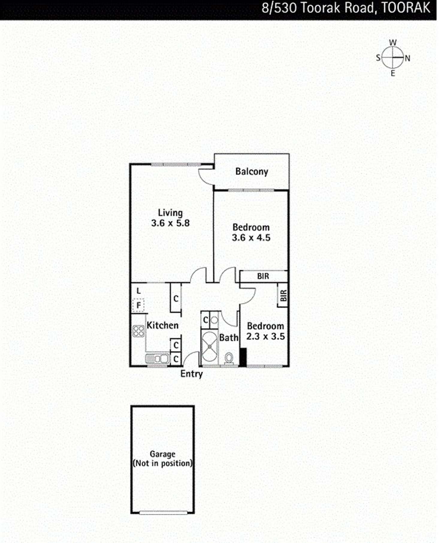 Floorplan of Homely apartment listing, 8/530 Toorak Road, Toorak VIC 3142
