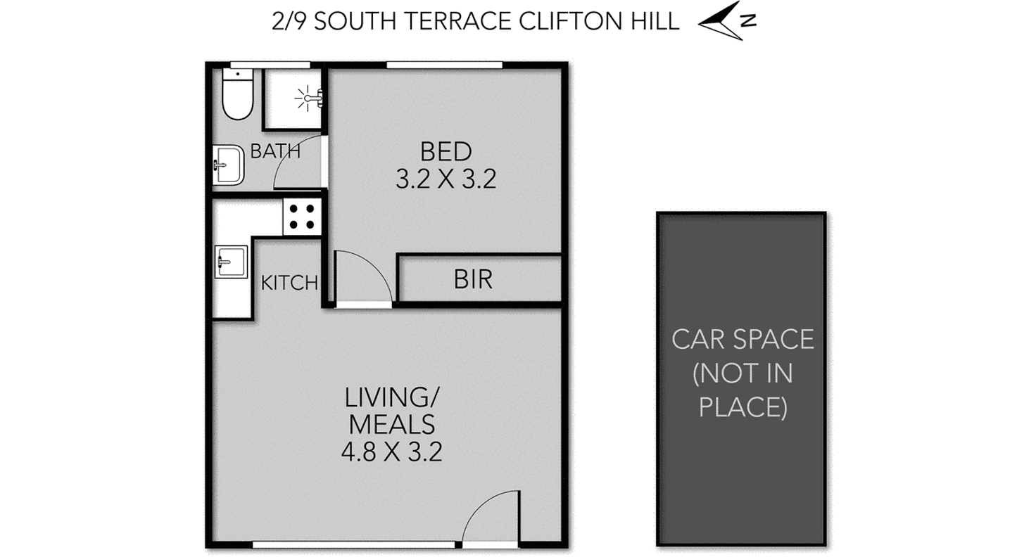 Floorplan of Homely apartment listing, 2/9 South Terrace, Clifton Hill VIC 3068