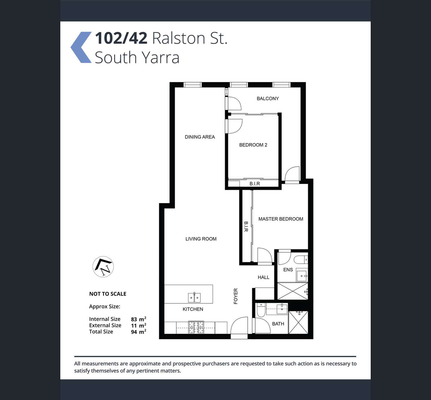 Floorplan of Homely apartment listing, 102/42 Ralston Street, South Yarra VIC 3141