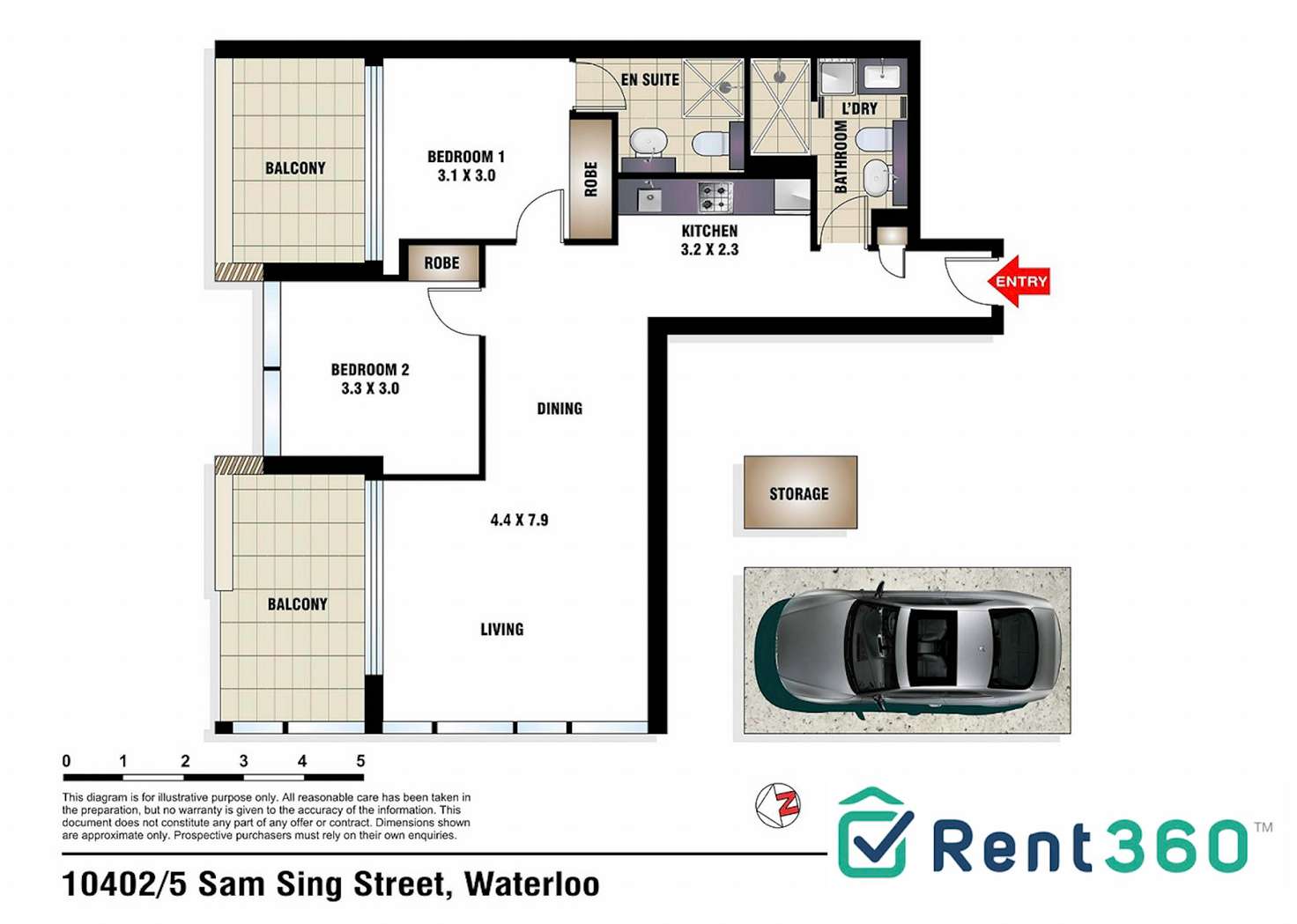 Floorplan of Homely apartment listing, 10402/5 Sam Sing Street, Waterloo NSW 2017
