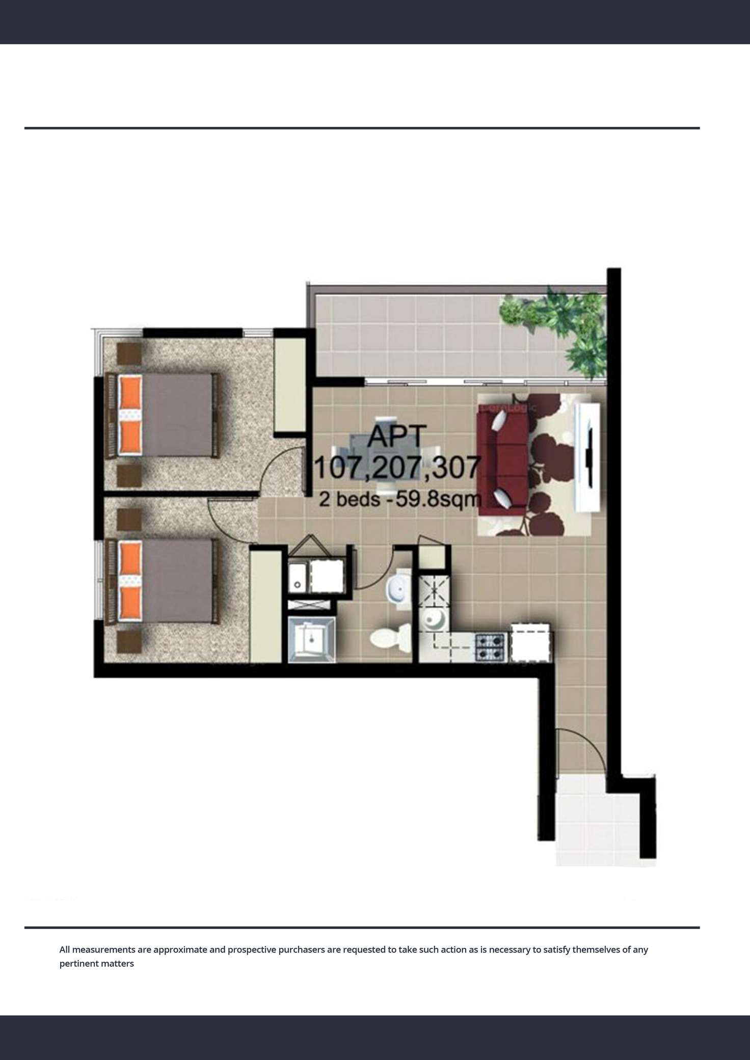 Floorplan of Homely apartment listing, 307/20 Poplar Street, Box Hill VIC 3128