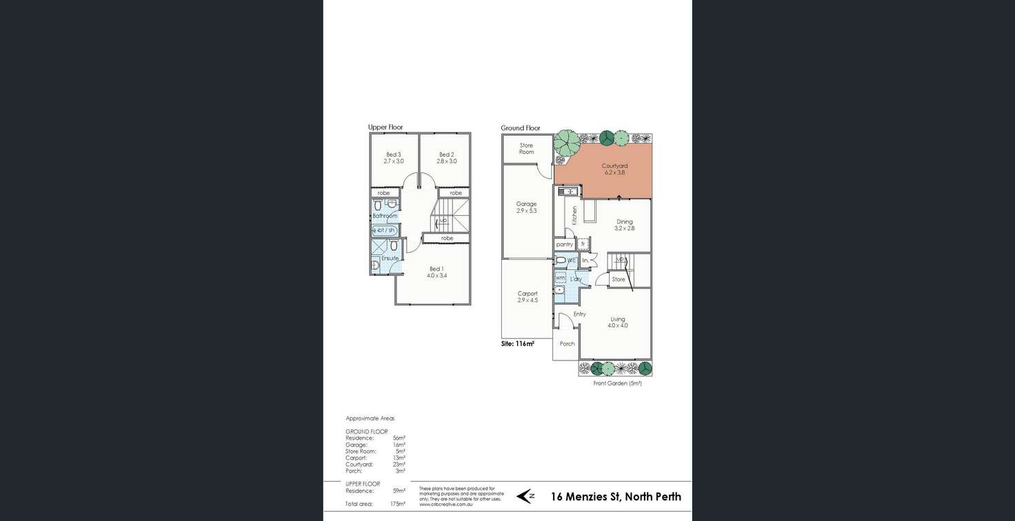 Floorplan of Homely house listing, 16 Menzies Street, North Perth WA 6006