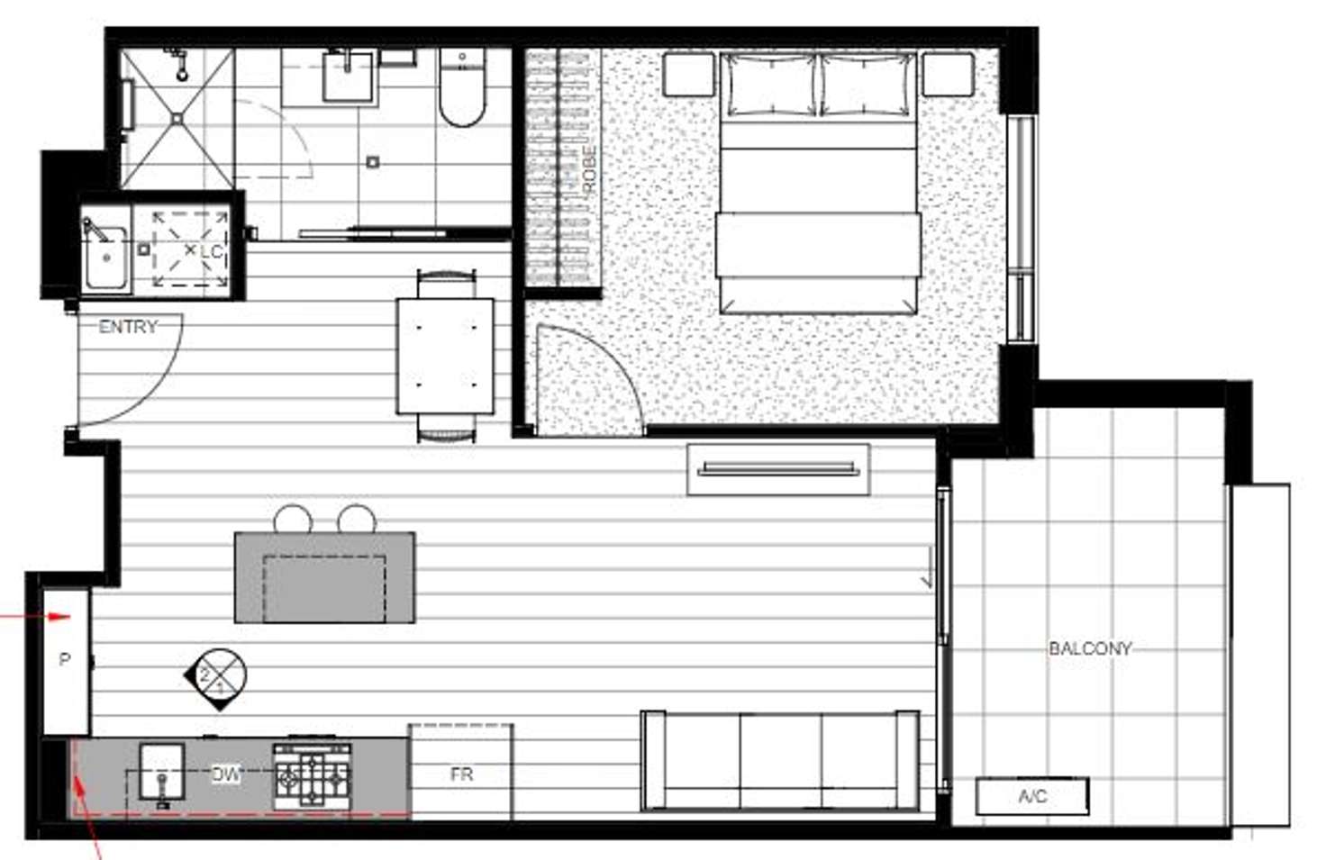 Floorplan of Homely apartment listing, 203/75 Wellington Street, Collingwood VIC 3066