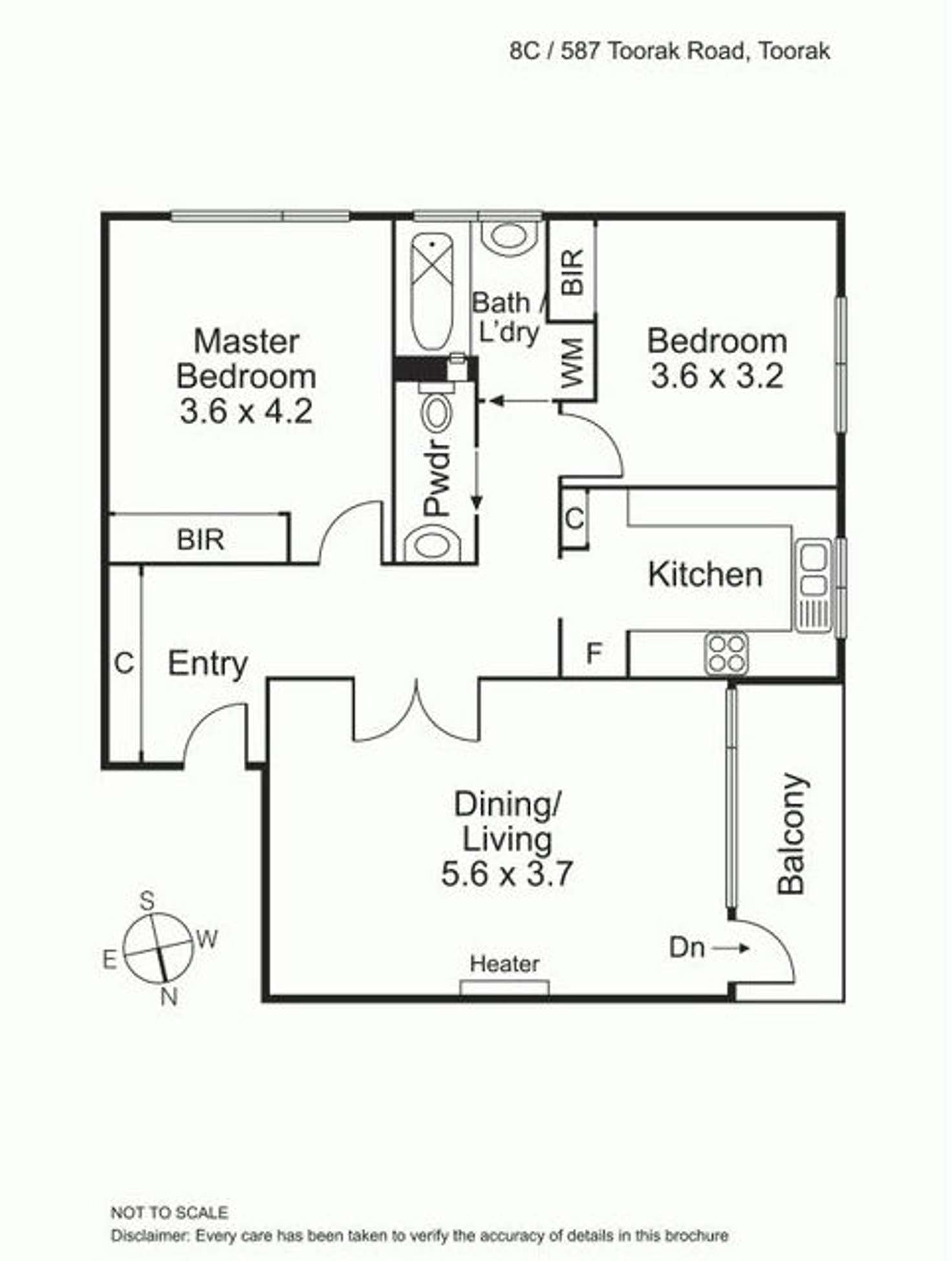 Floorplan of Homely apartment listing, 8c/587 Toorak Road, Toorak VIC 3142