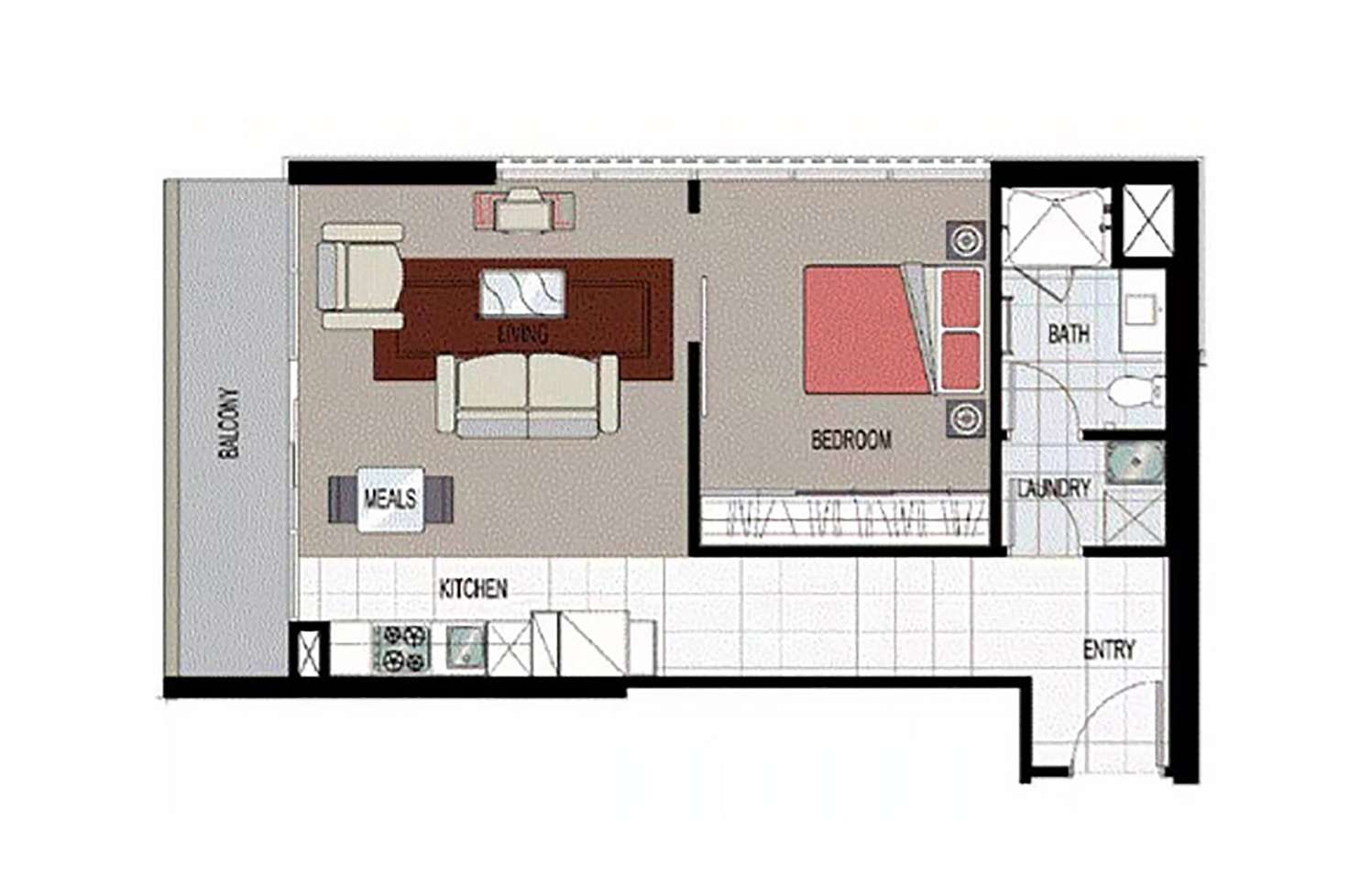 Floorplan of Homely apartment listing, 2702/8 Downie Street, Melbourne VIC 3000