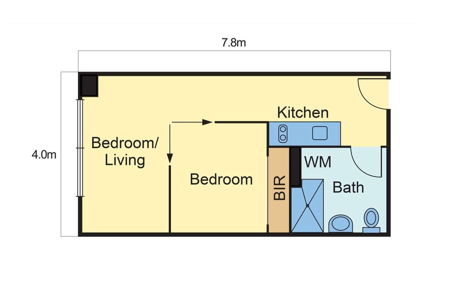 Floorplan of Homely apartment listing, 722/572 St Kilda Road, Melbourne VIC 3004