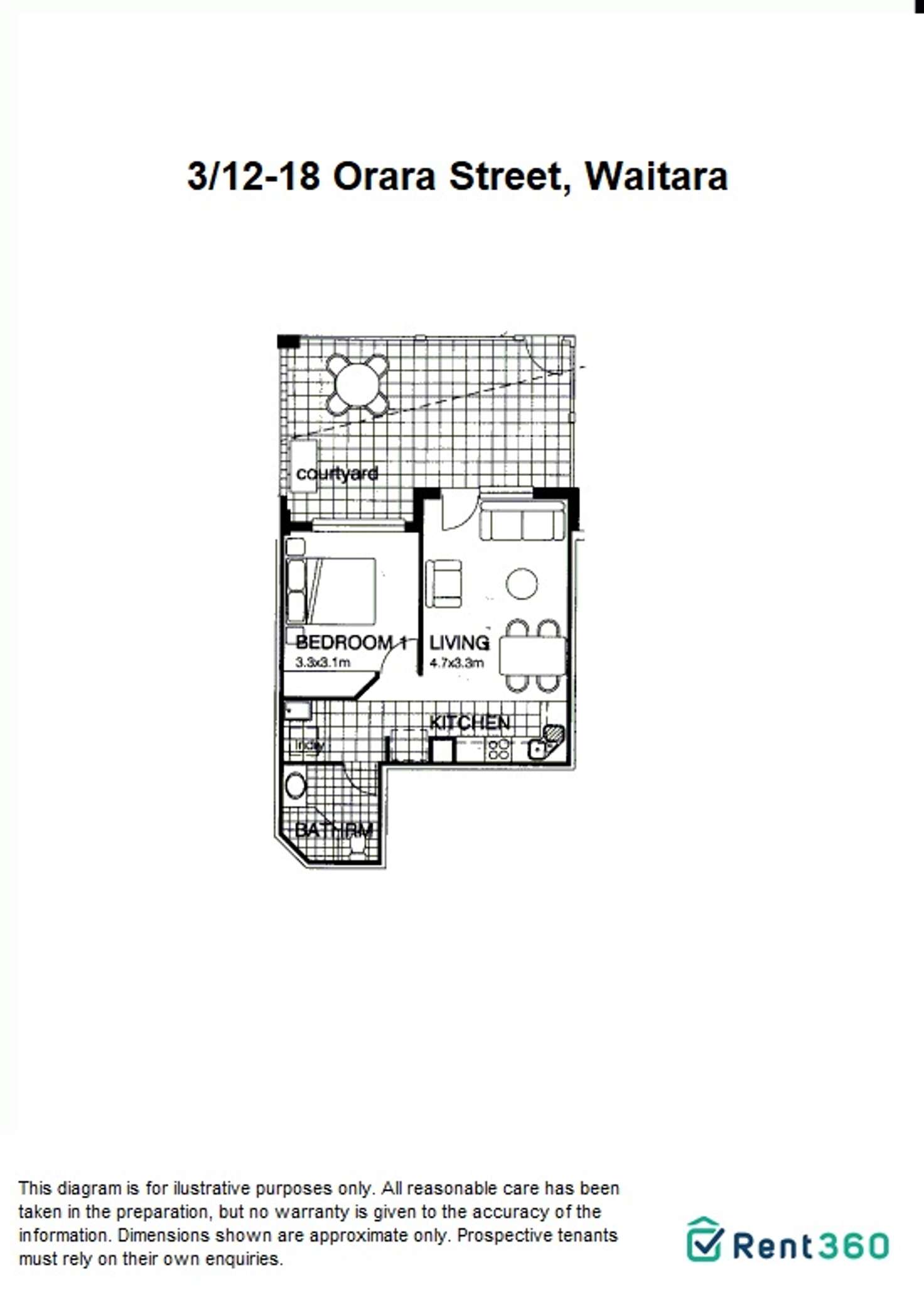 Floorplan of Homely apartment listing, 3/12-18 Orara Street, Waitara NSW 2077