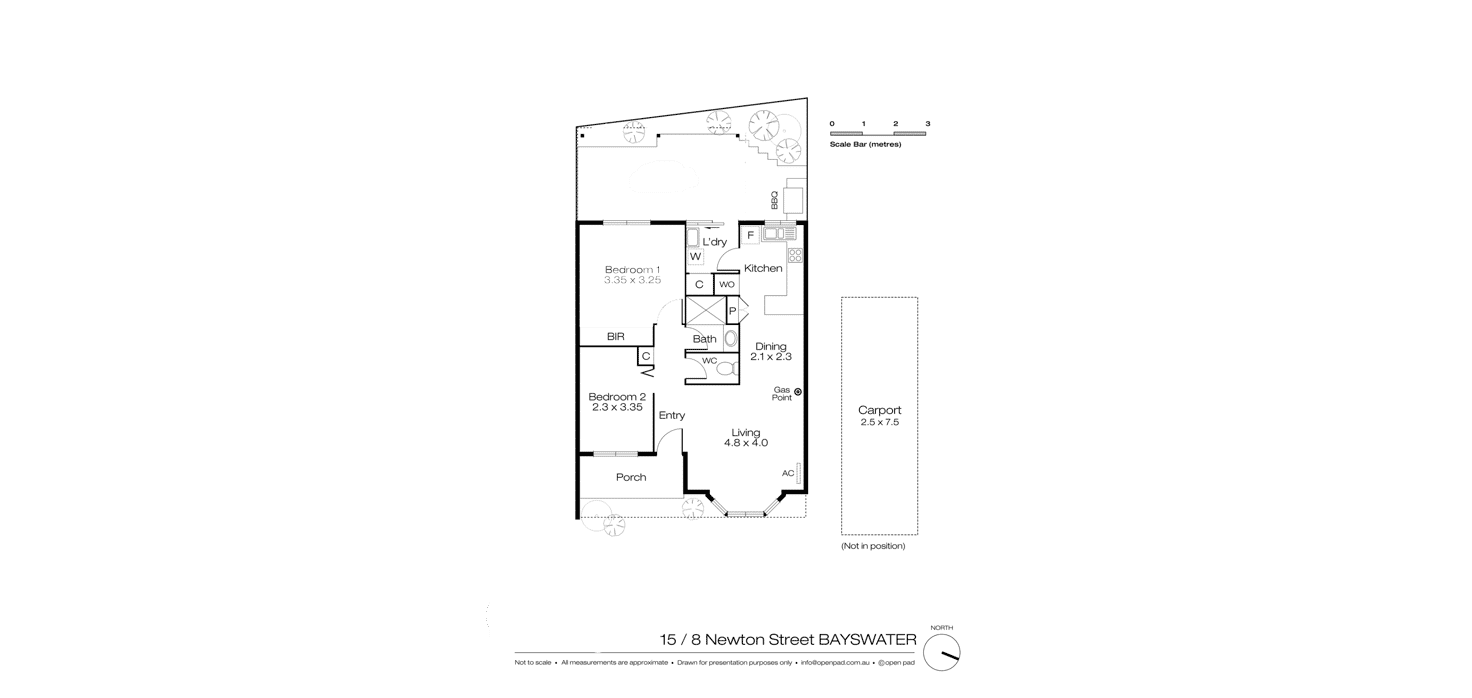 Floorplan of Homely villa listing, 15/8 Newton Street, Bayswater WA 6053