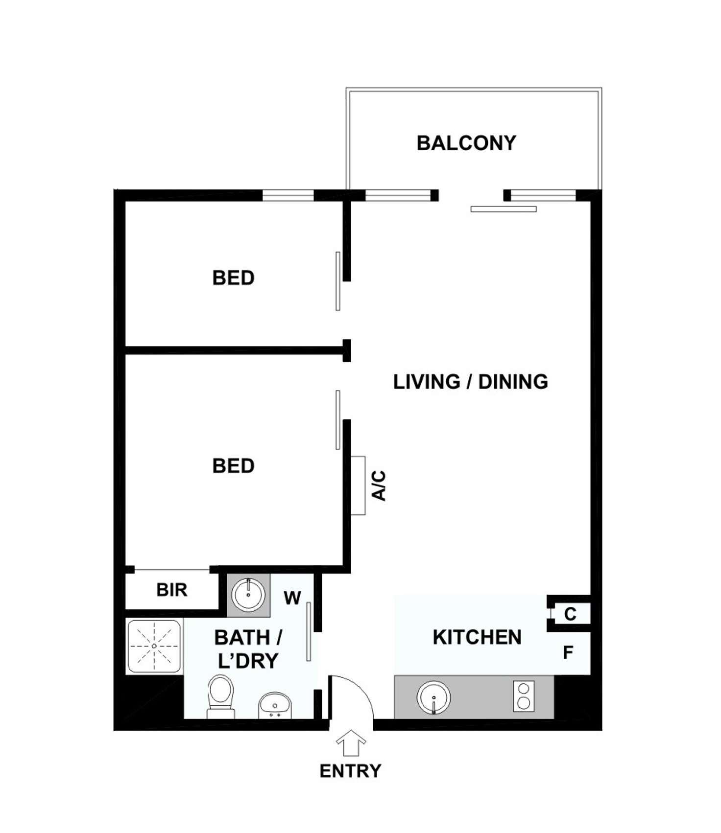 Floorplan of Homely apartment listing, 303/253 Franklin Street, Melbourne VIC 3000