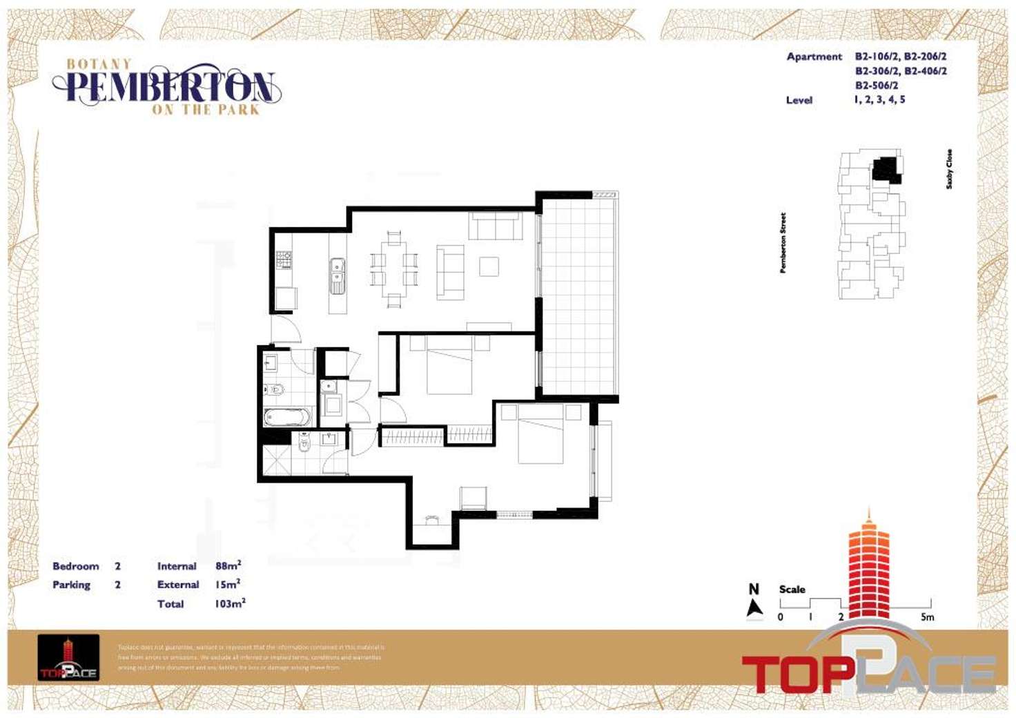Floorplan of Homely apartment listing, 2 Bed | 18 Pemberton, Botany NSW 2019