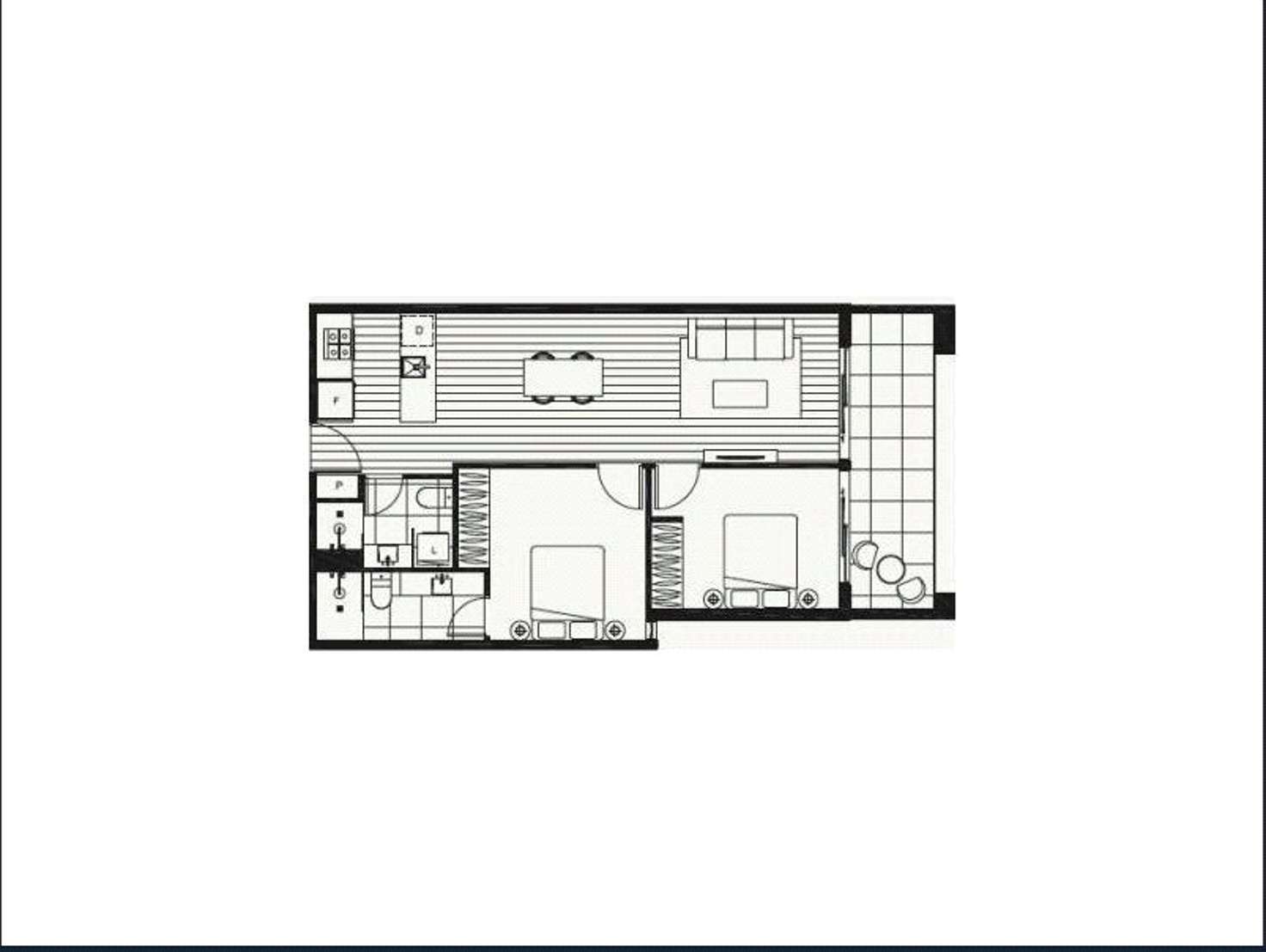 Floorplan of Homely apartment listing, 214/82 Bulla Road, Strathmore VIC 3041