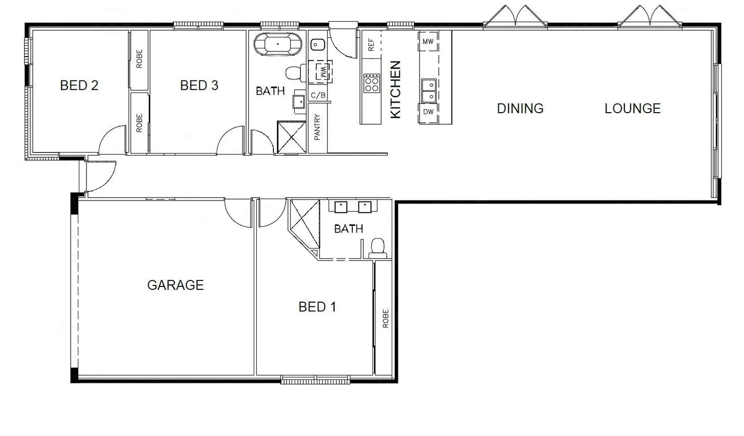 Floorplan of Homely semiDetached listing, 24 Pegasus Road, Cameron Park NSW 2285