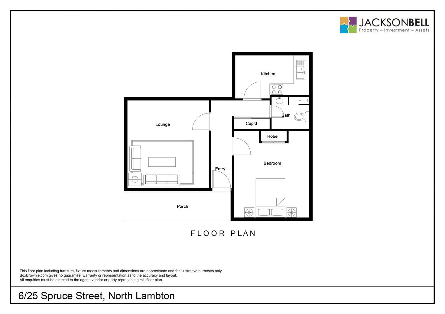 Floorplan of Homely unit listing, 6/25 Spruce Street, North Lambton NSW 2299