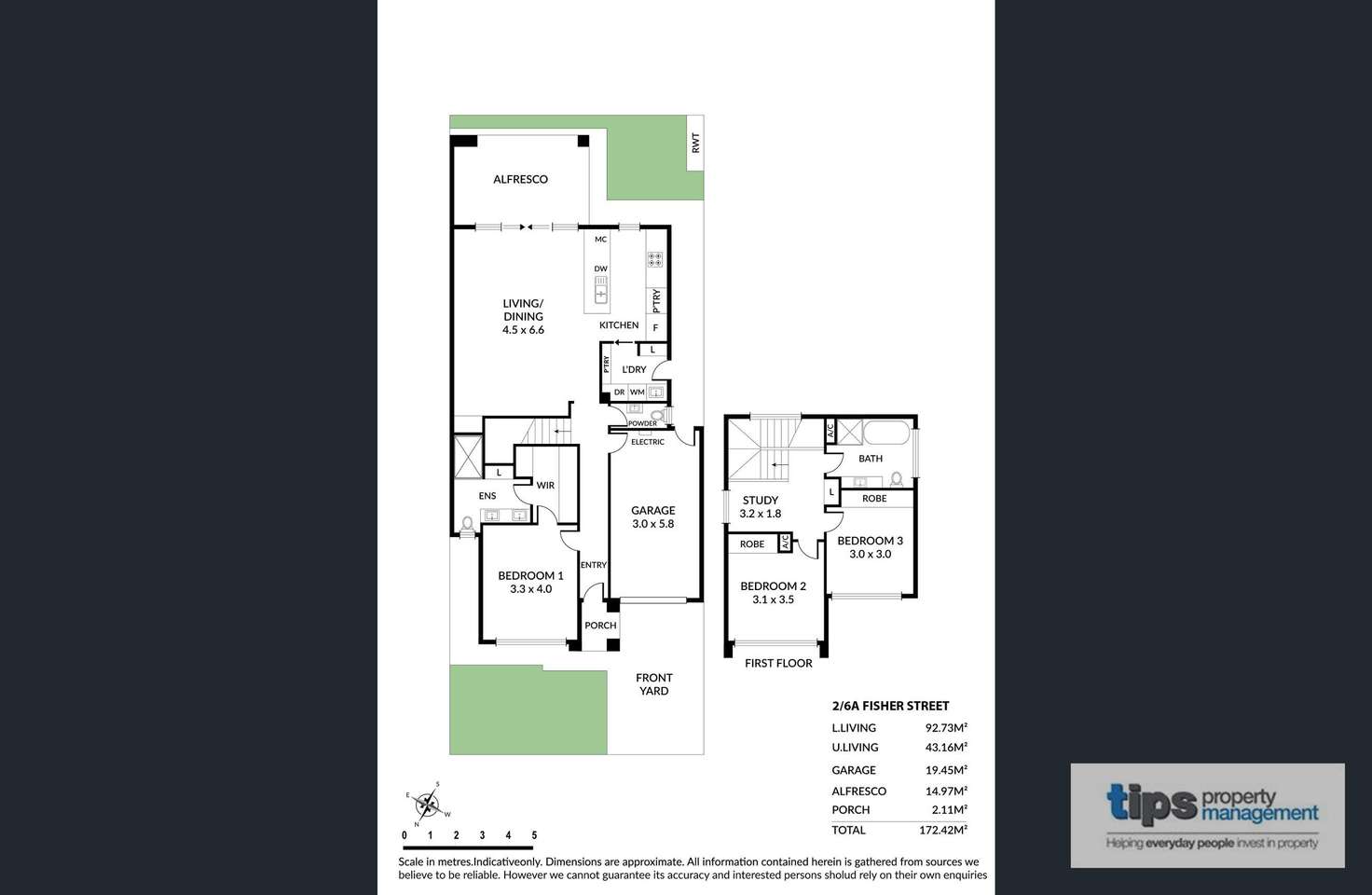 Floorplan of Homely townhouse listing, 6A Fisher St, Felixstow SA 5070