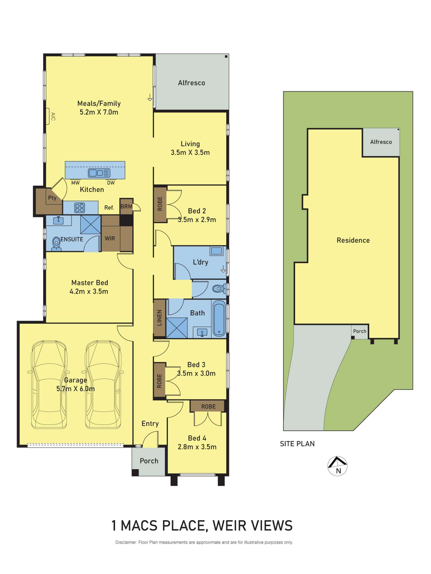 Floorplan of Homely house listing, 1 Macs Place, Weir Views VIC 3338