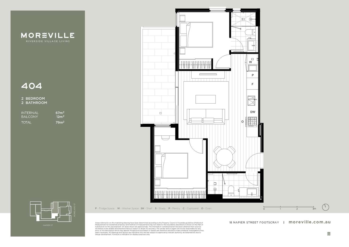 Floorplan of Homely apartment listing, 404/12-18 Napier Street, Footscray VIC 3011