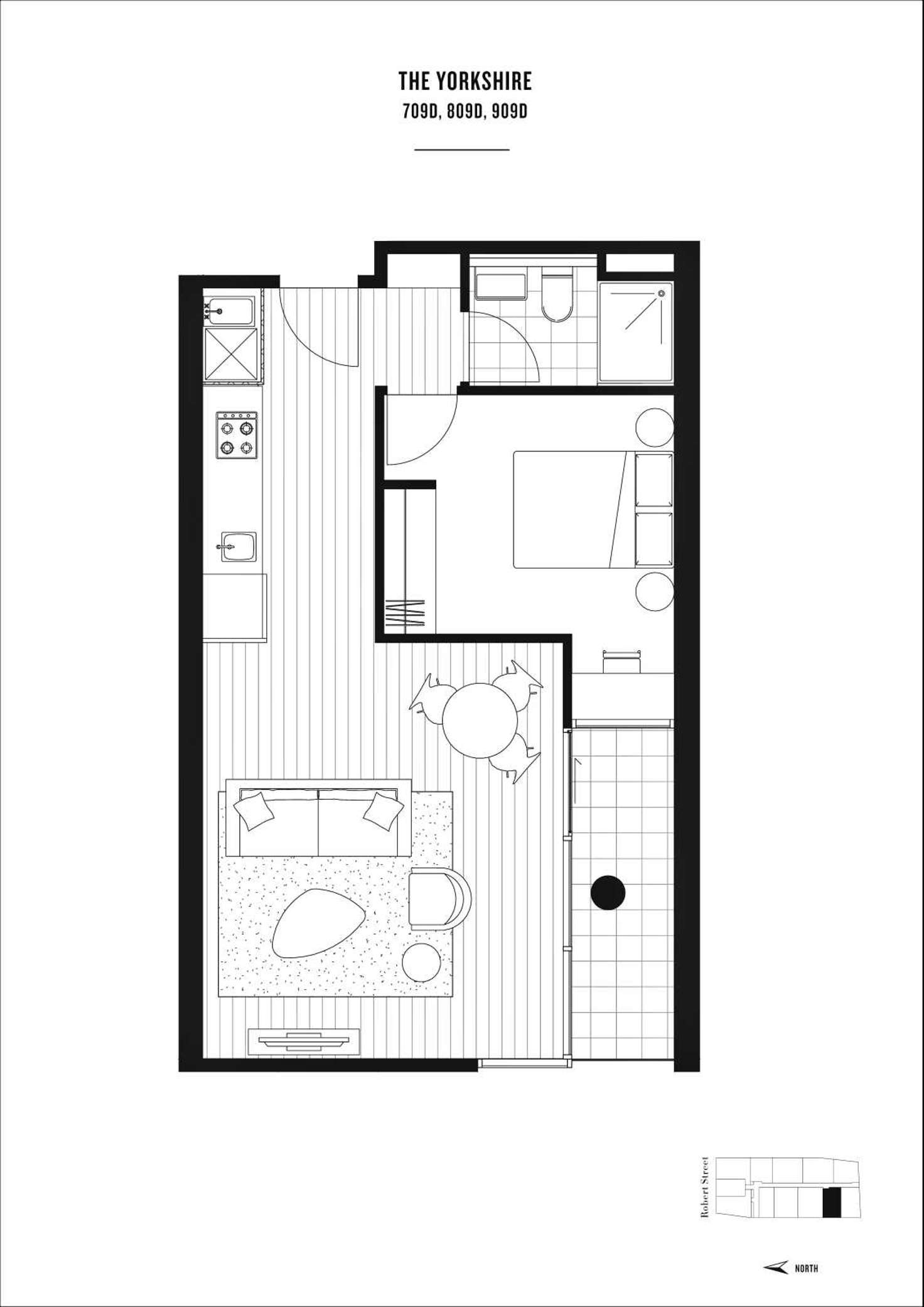 Floorplan of Homely apartment listing, 709D/21 Robert Street, Collingwood VIC 3066