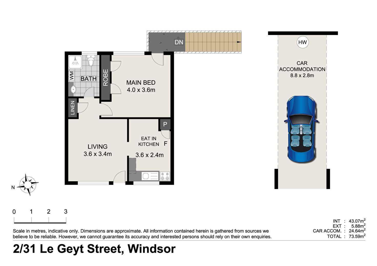 Floorplan of Homely unit listing, 2/31 Le Geyt Street, Windsor QLD 4030