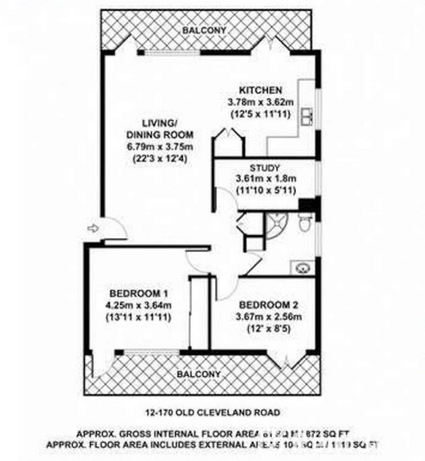 Floorplan of Homely apartment listing, 12/170 Old Cleveland Road, Coorparoo QLD 4151