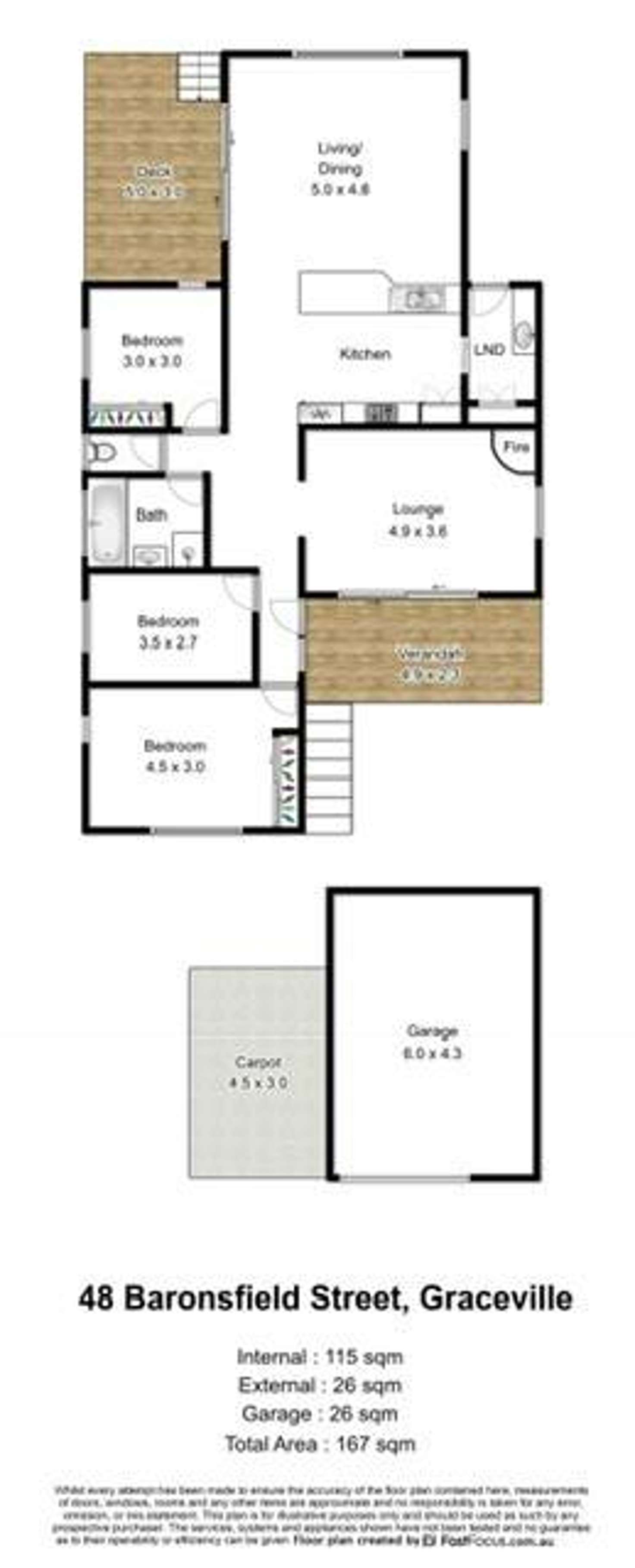 Floorplan of Homely house listing, 48 Baronsfield Street, Graceville QLD 4075