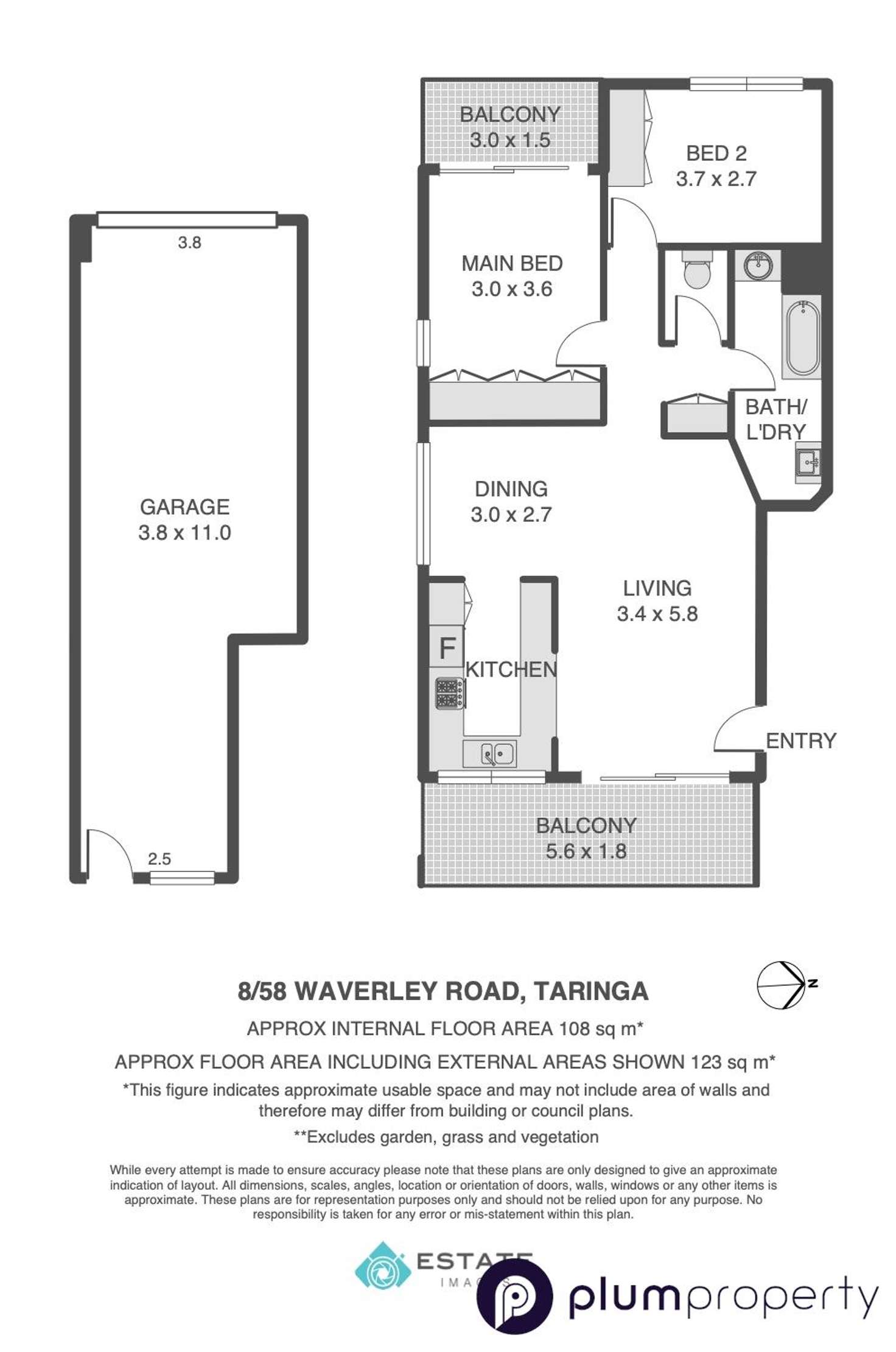 Floorplan of Homely unit listing, 8/58 Waverley Road, Taringa QLD 4068