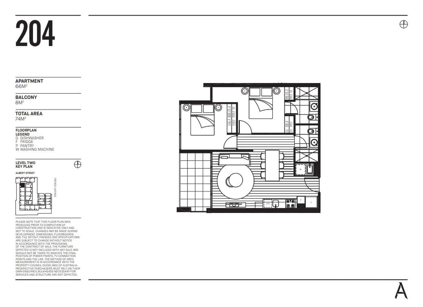 Floorplan of Homely apartment listing, 204/92-96 Albert Street, Brunswick East VIC 3057