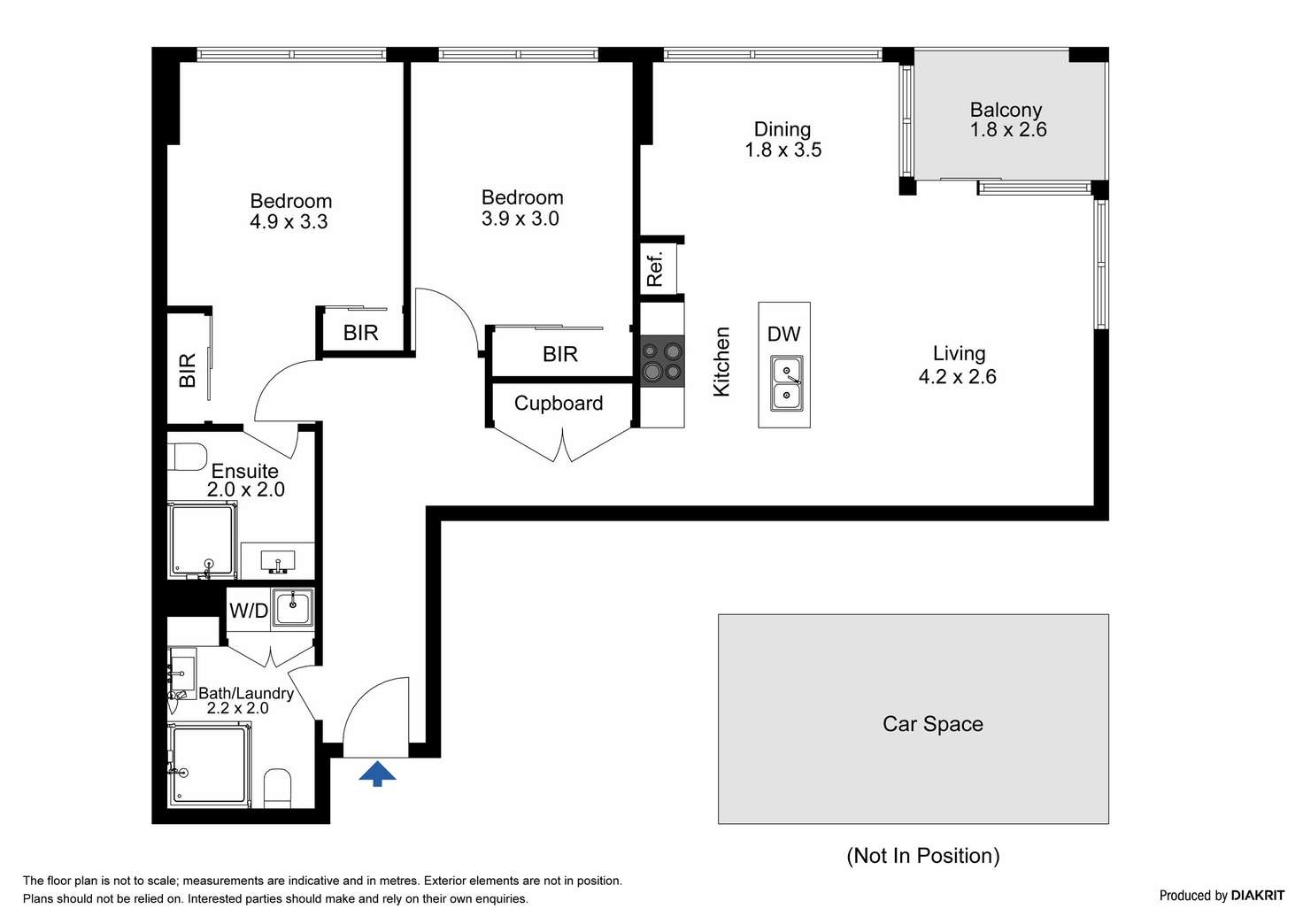 Floorplan of Homely apartment listing, 2806/100 Harbour Esplanade, Docklands VIC 3008
