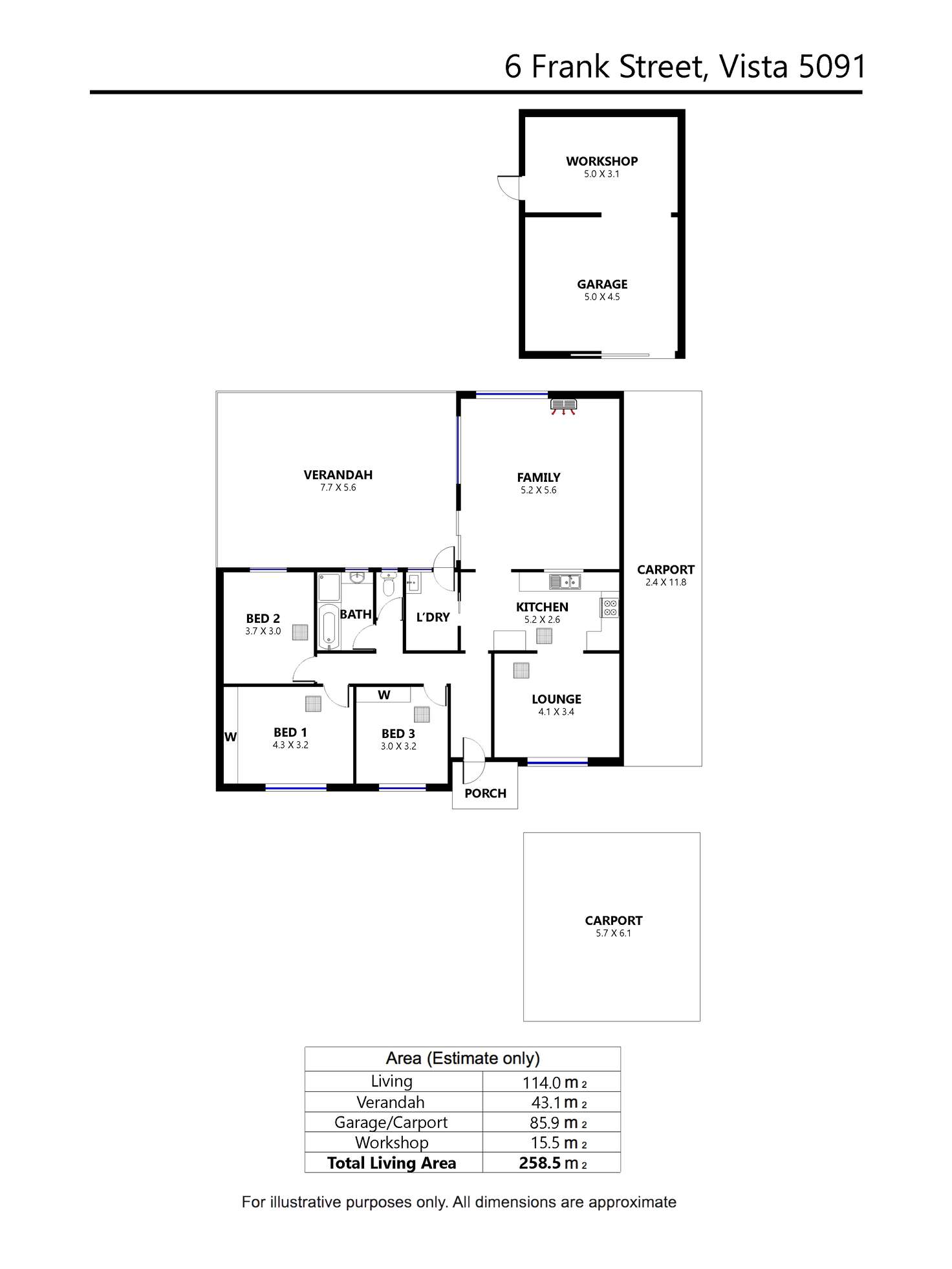 Floorplan of Homely house listing, 6 Frank Street, Vista SA 5091