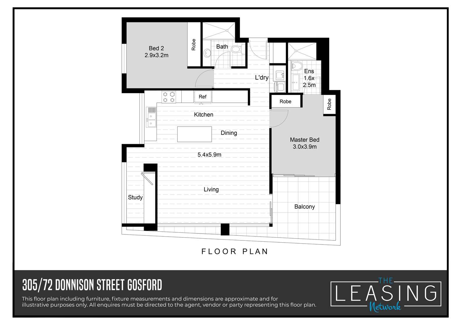 Floorplan of Homely apartment listing, 305/72 Donnison Street West, Gosford NSW 2250