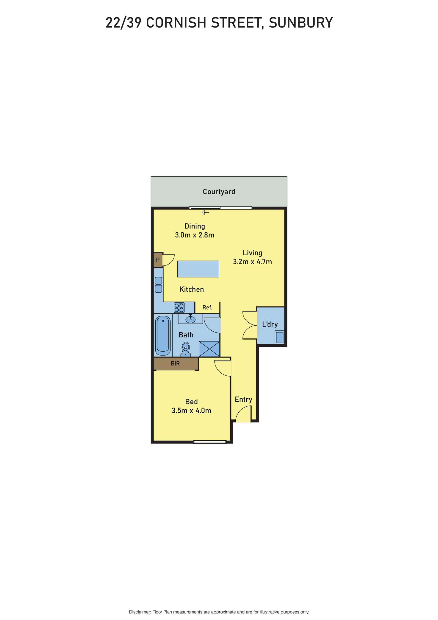 Floorplan of Homely unit listing, 22/39 Cornish Street, Sunbury VIC 3429