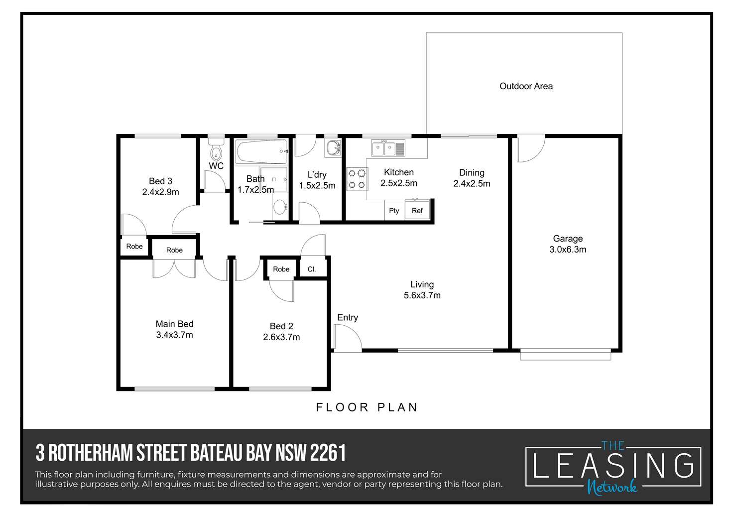 Floorplan of Homely house listing, 3 Rotherham Street, Bateau Bay NSW 2261