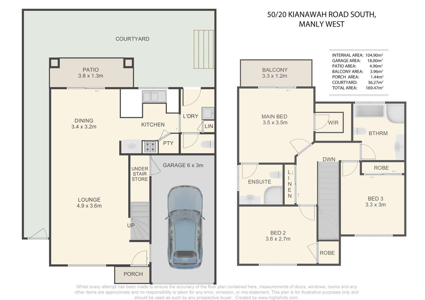 Floorplan of Homely townhouse listing, 50/20 Kianawah Rd South, Manly West QLD 4179