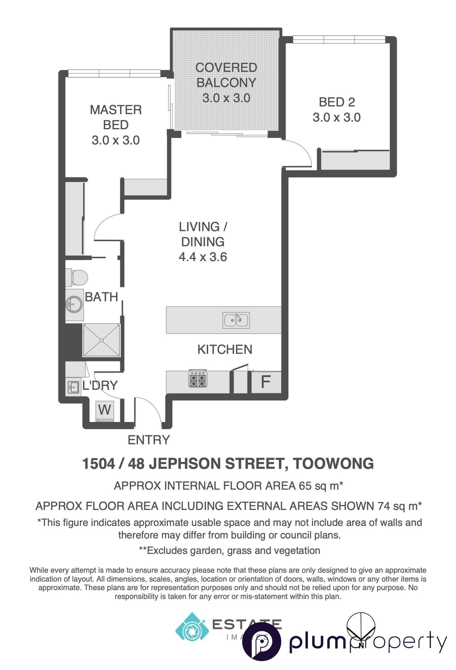 Floorplan of Homely unit listing, 1504/48 Jephson Street, Toowong QLD 4066