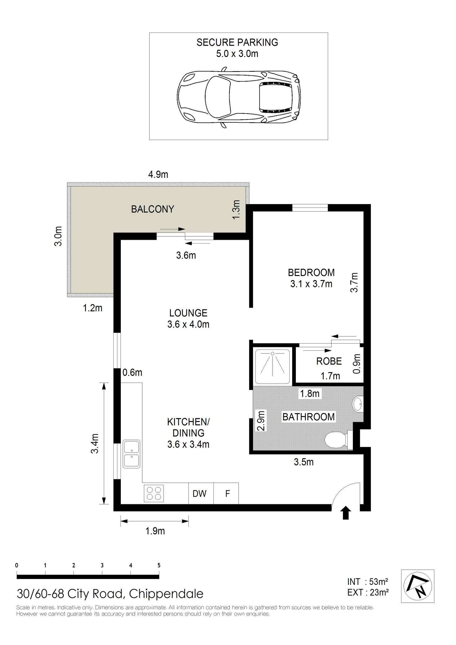 Floorplan of Homely unit listing, 30/60-68 City Road, Chippendale NSW 2008