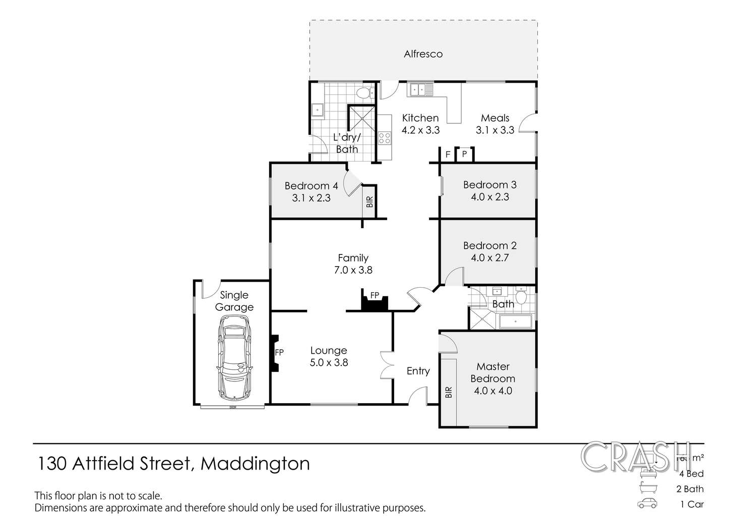 Floorplan of Homely house listing, 130 Attfield Street, Maddington WA 6109