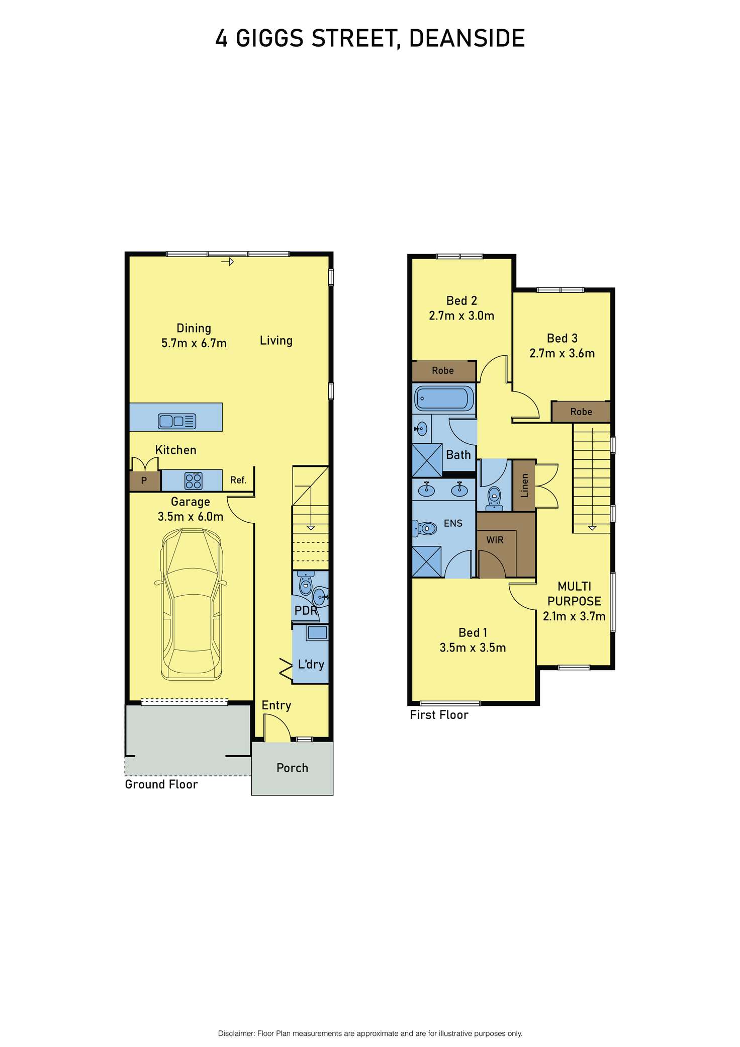 Floorplan of Homely townhouse listing, 4 Giggs  Street, Deanside VIC 3336