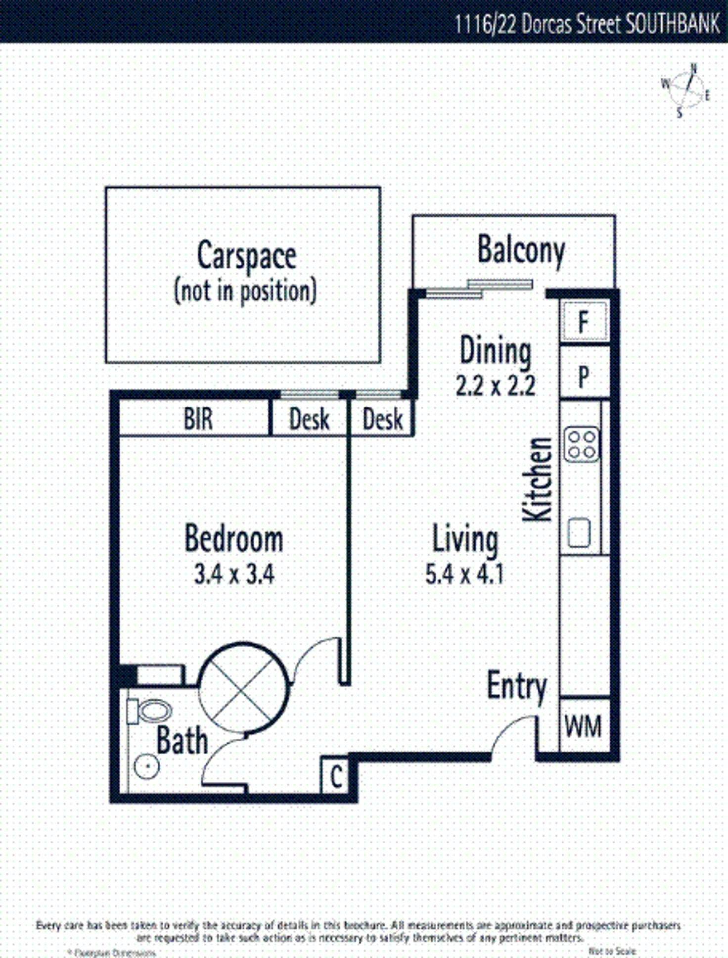 Floorplan of Homely apartment listing, 1116/18-24 Dorcas Street, South Melbourne VIC 3205