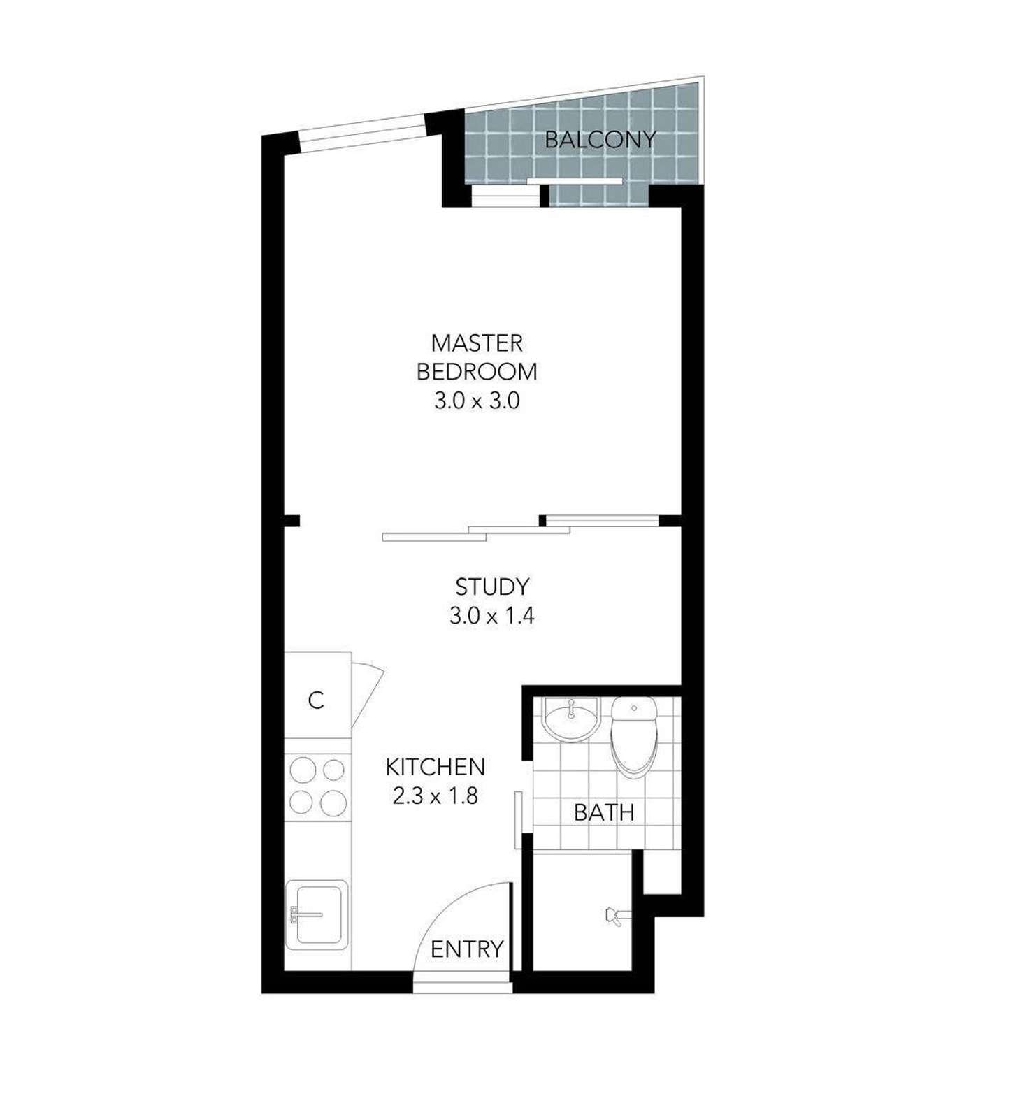 Floorplan of Homely apartment listing, 204/131 Pelham Street, Carlton VIC 3053