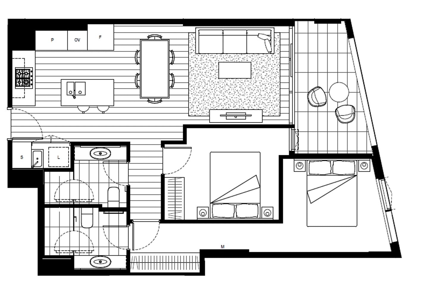 Floorplan of Homely apartment listing, 218/20 Queens Road, Melbourne VIC 3004