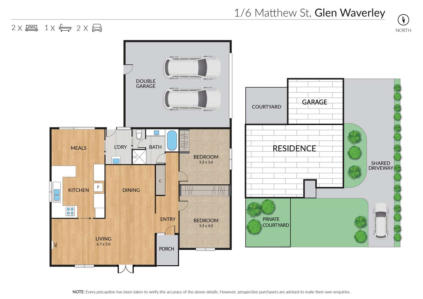 Floorplan of Homely unit listing, 1/6 Matthew Street, Glen Waverley VIC 3150
