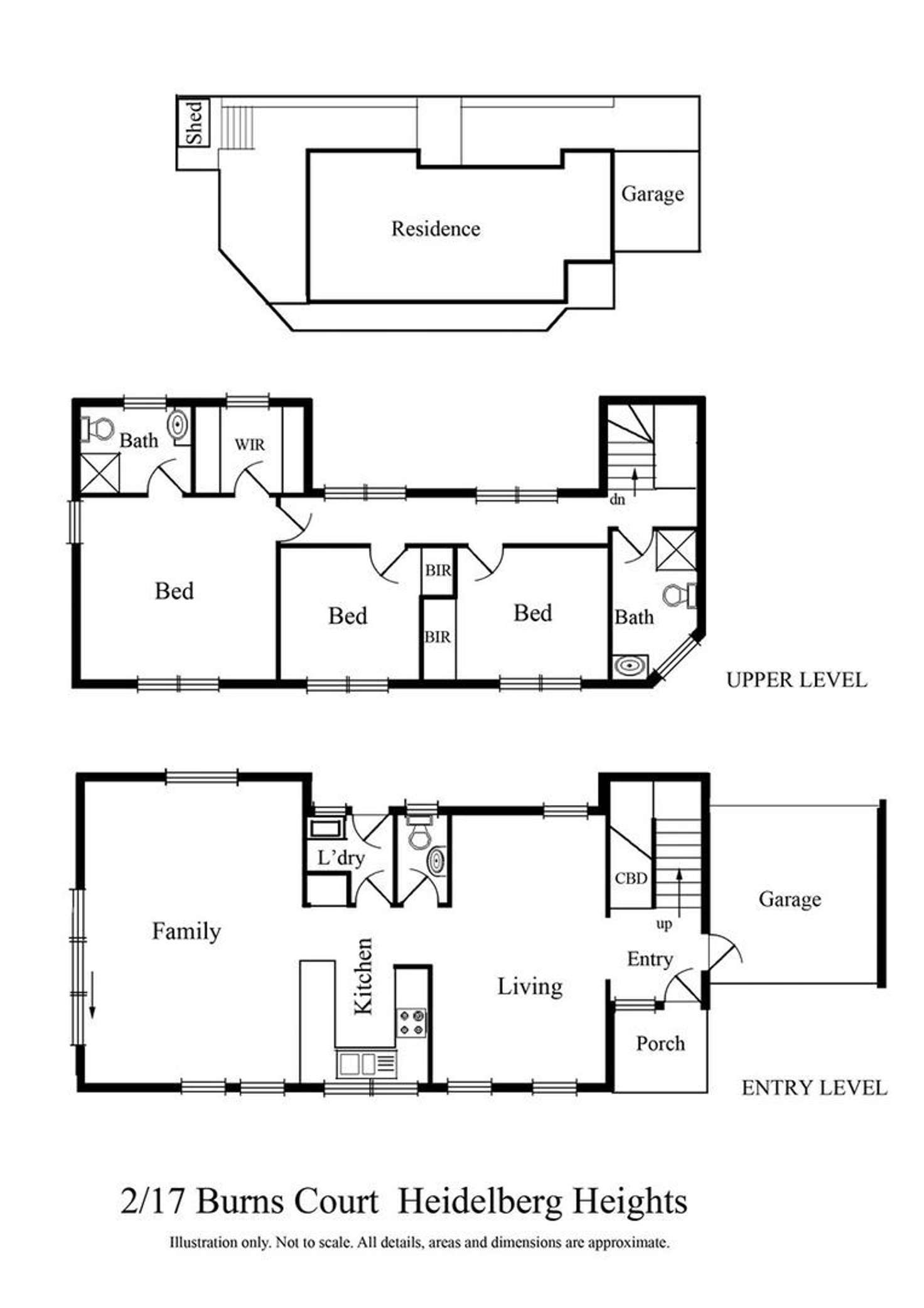 Floorplan of Homely townhouse listing, 2/17 Burns Court, Heidelberg Heights VIC 3081