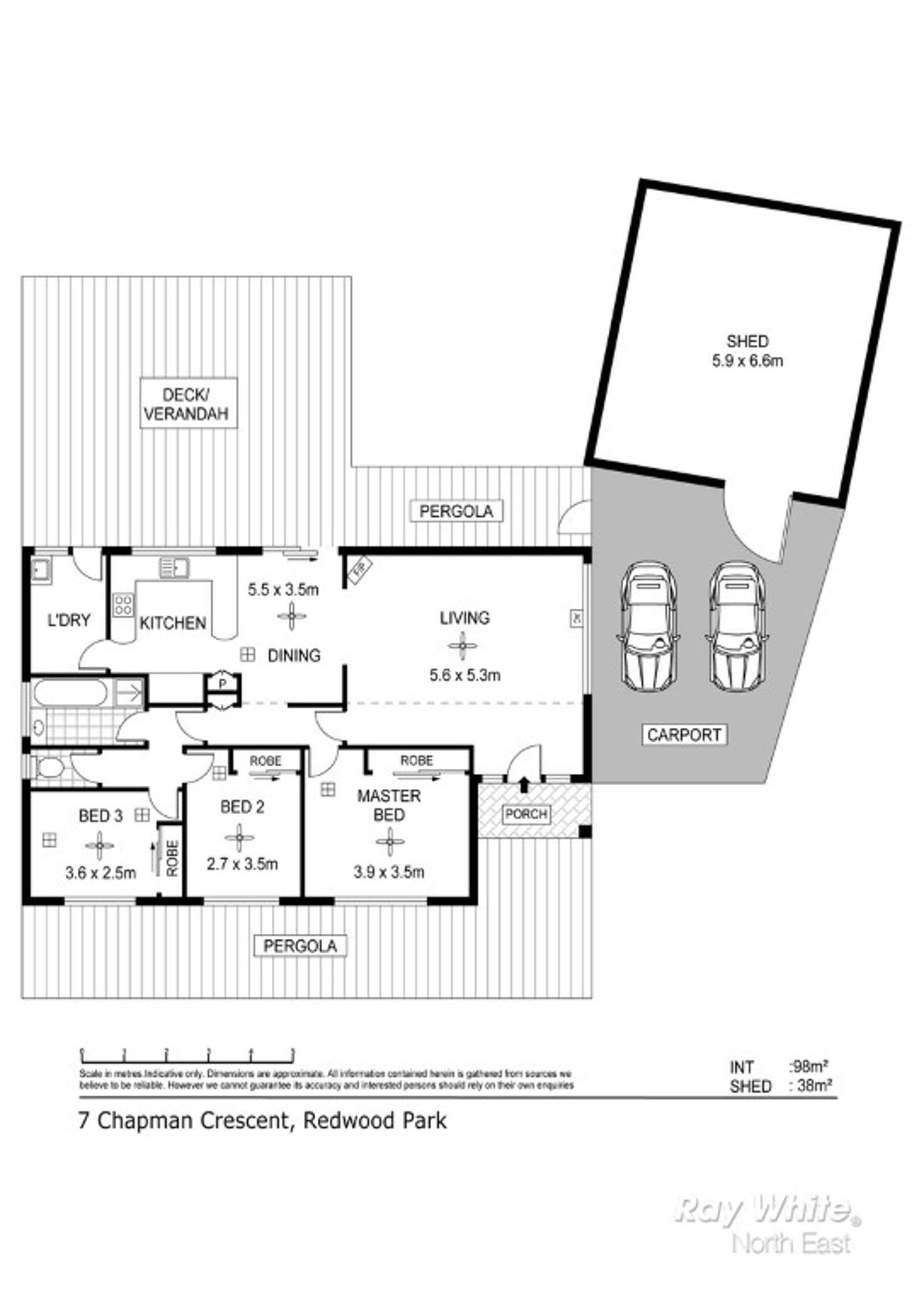 Floorplan of Homely house listing, 7 Chapman Crescent, Redwood Park SA 5097