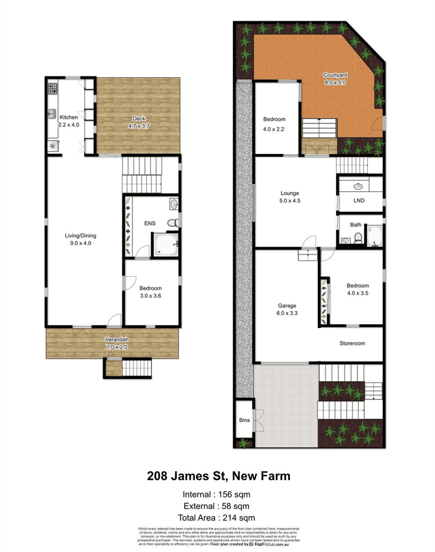 Floorplan of Homely house listing, 208 James Street, New Farm QLD 4005