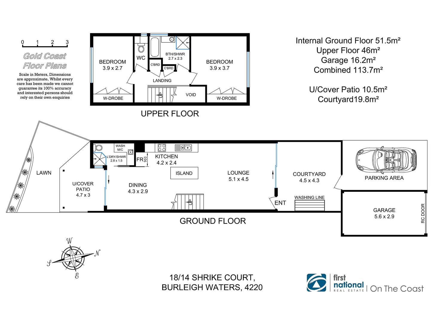 Floorplan of Homely townhouse listing, 18/14 Shrike Court, Burleigh Waters QLD 4220