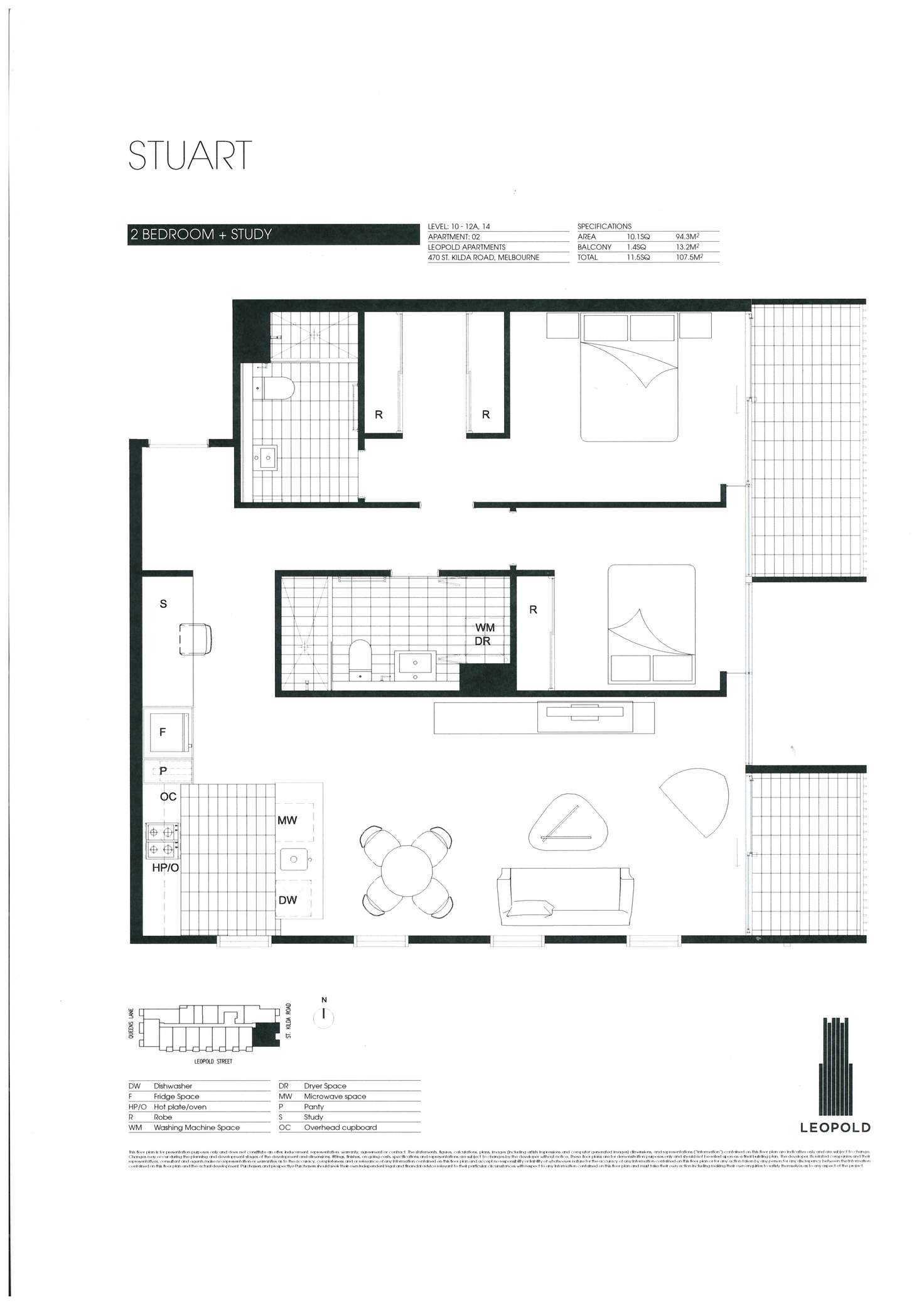 Floorplan of Homely apartment listing, 1102/470 St Kilda Road, Melbourne VIC 3004