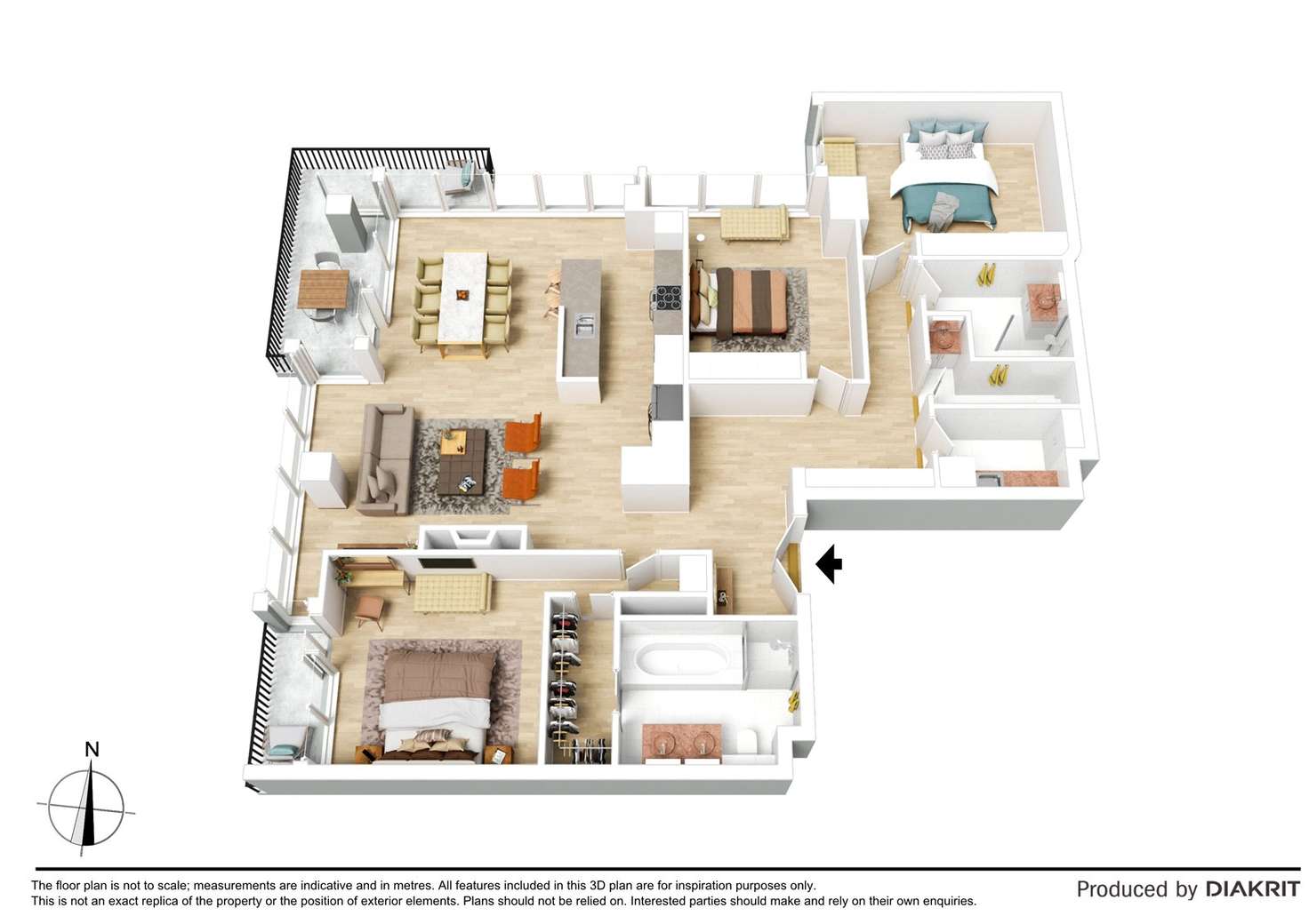 Floorplan of Homely apartment listing, 1204/368 St Kilda Road, Melbourne VIC 3000