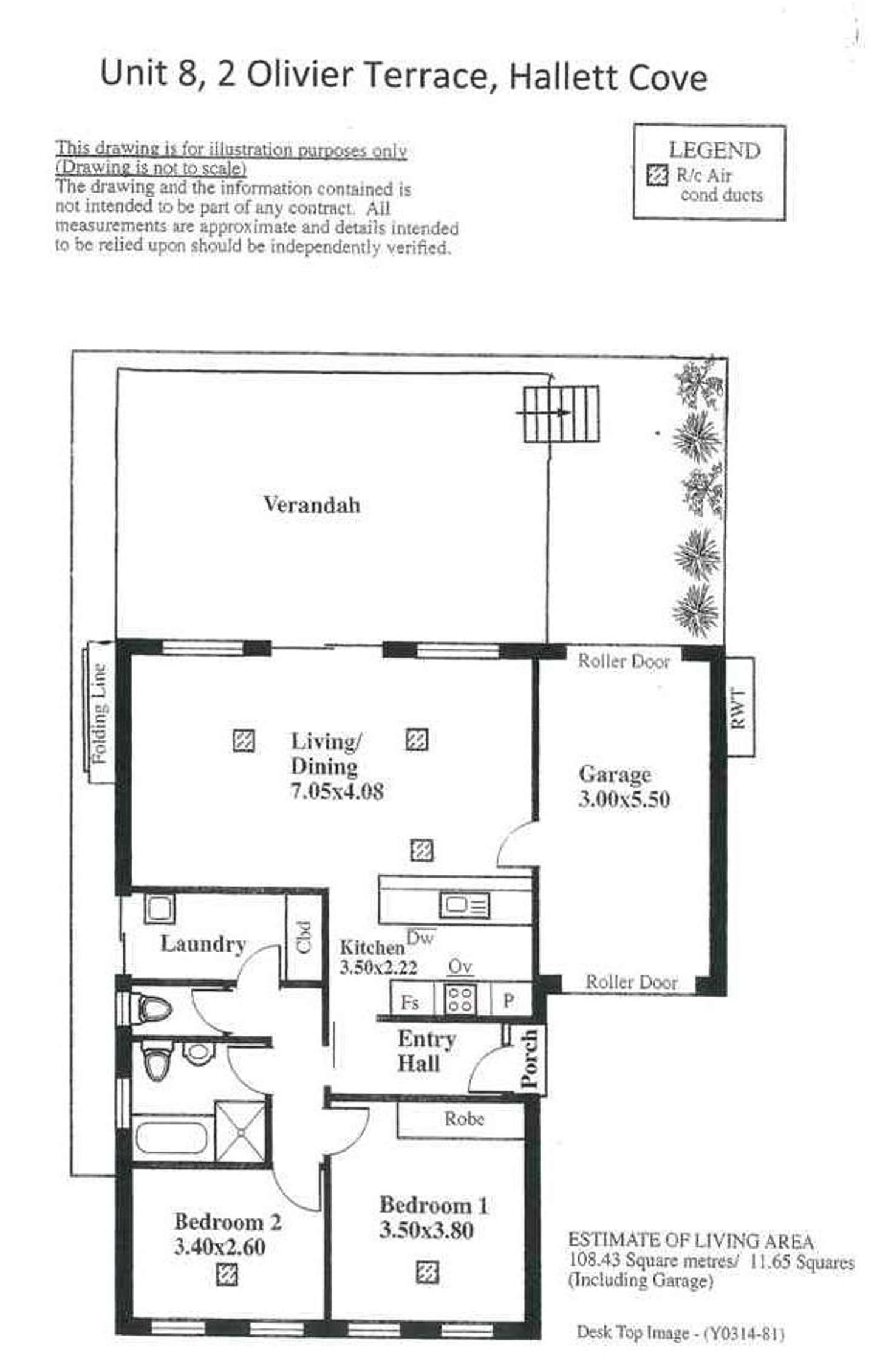 Floorplan of Homely unit listing, 8/2 Olivier Terrace, Hallett Cove SA 5158