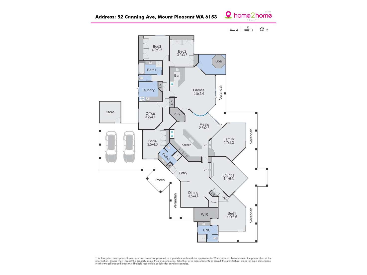 Floorplan of Homely house listing, 52 Canning Avenue, Mount Pleasant WA 6153