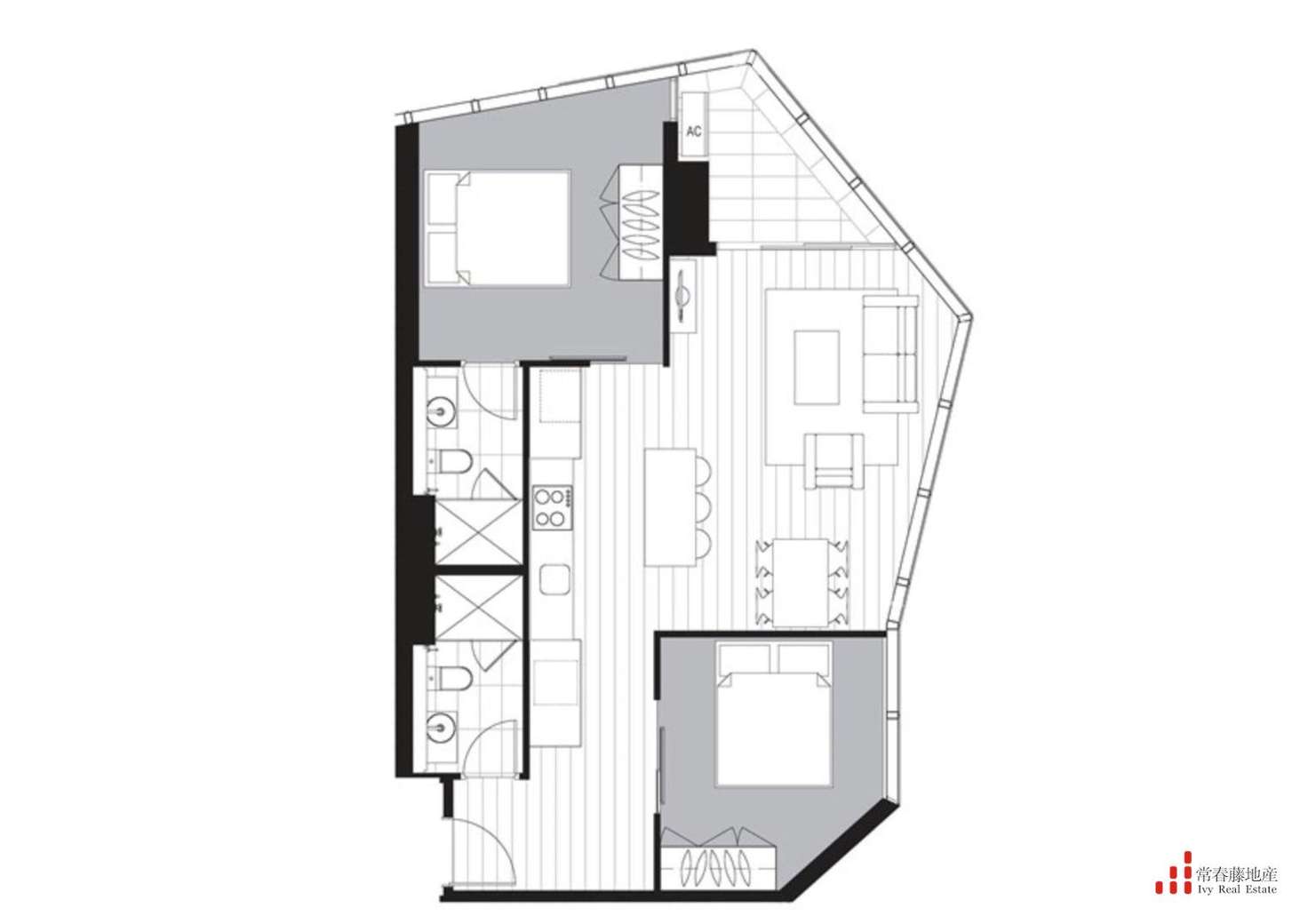 Floorplan of Homely apartment listing, 2311/33 Rose Lane, Melbourne VIC 3000